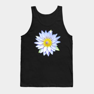 White Water Lily Artistic Style Pattern Tank Top